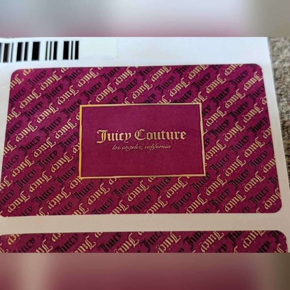 Juicy Couture Purple and Gold Credit Card Skin